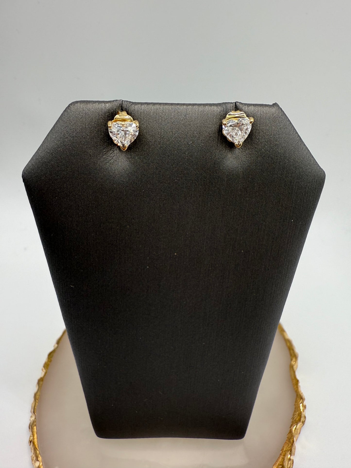 Lab Grown Heart Shaped Studs