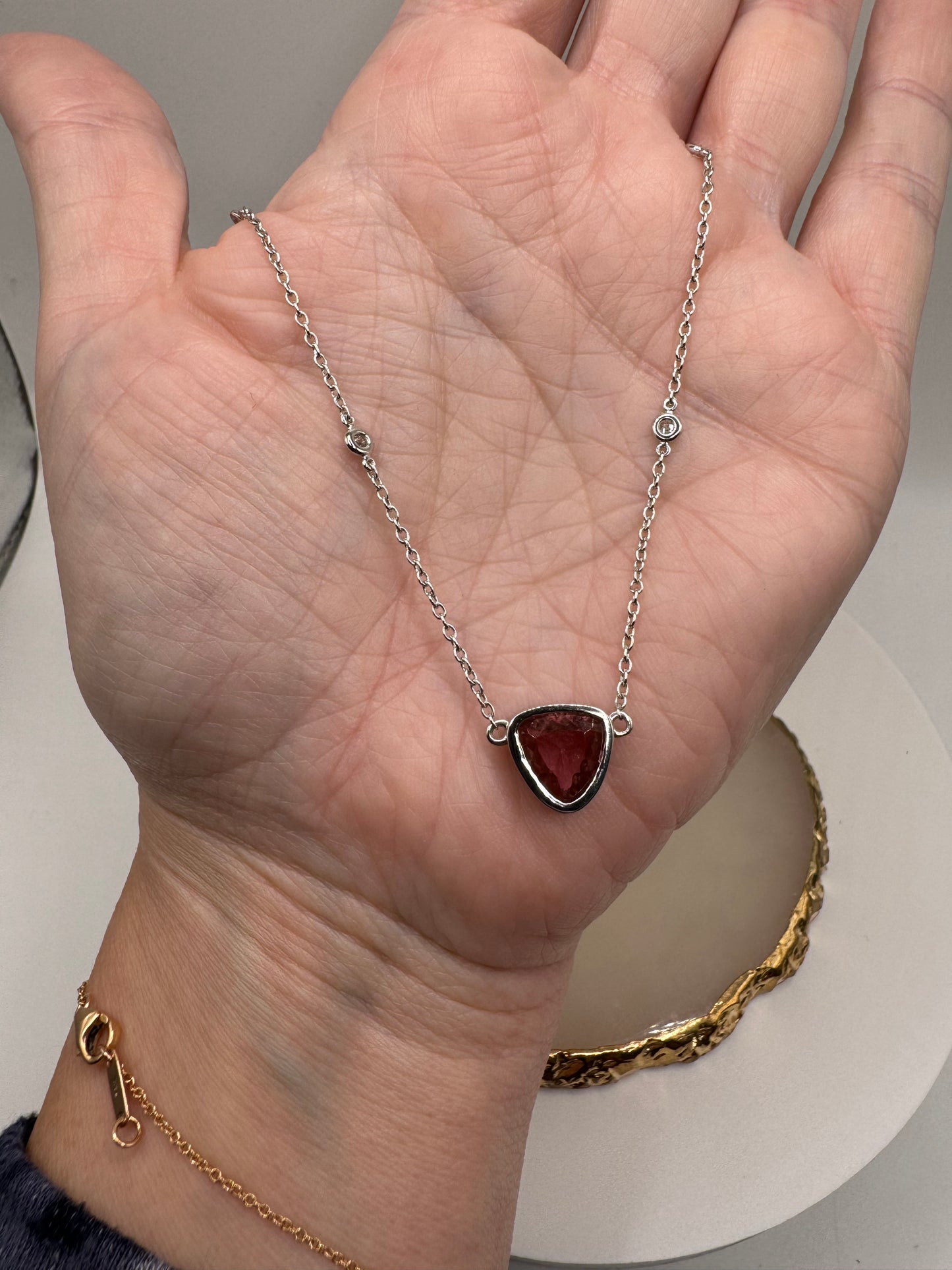 Bullet Tanzanite necklace
