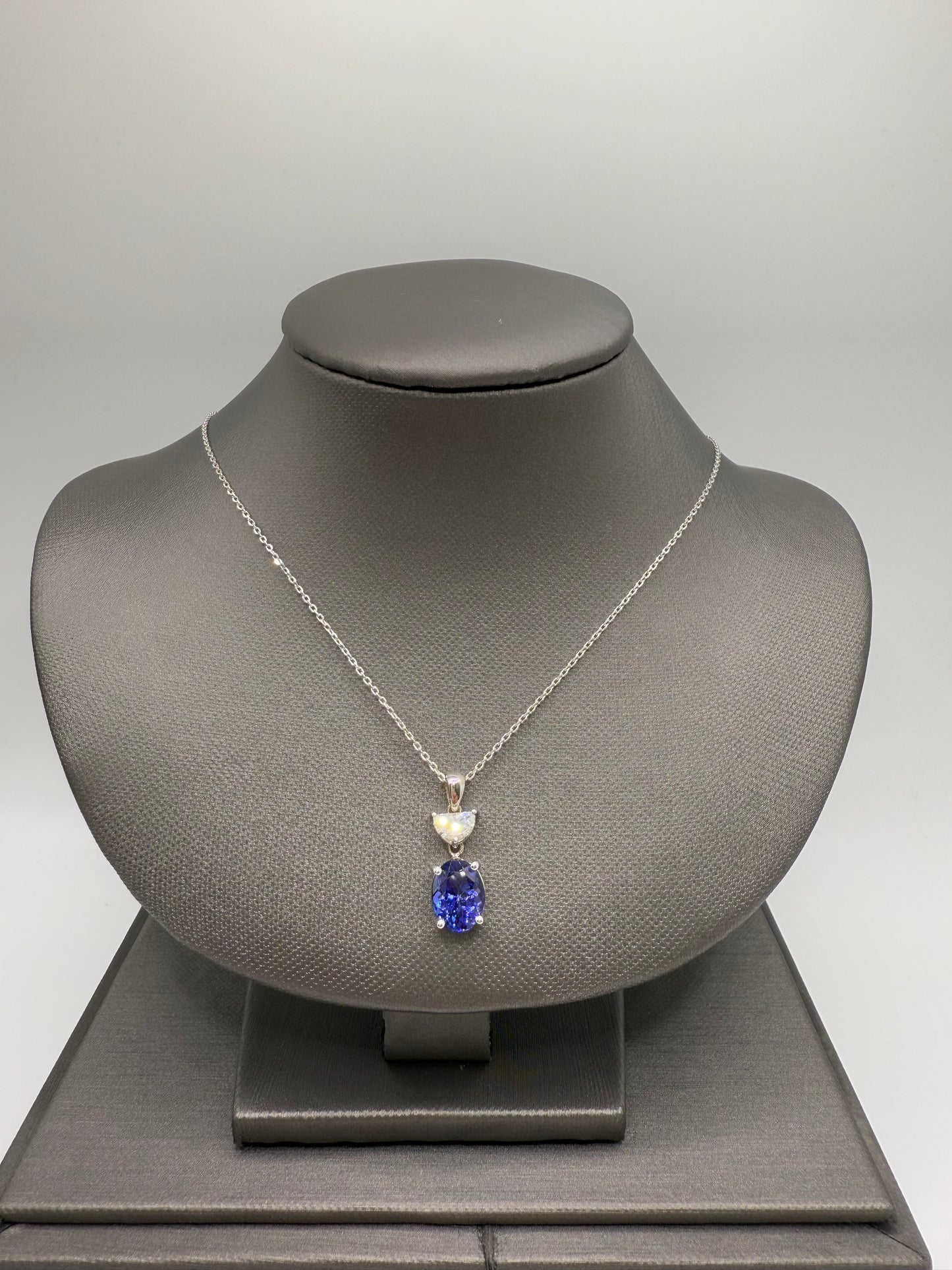 Diamond And Tanzanite Pendant