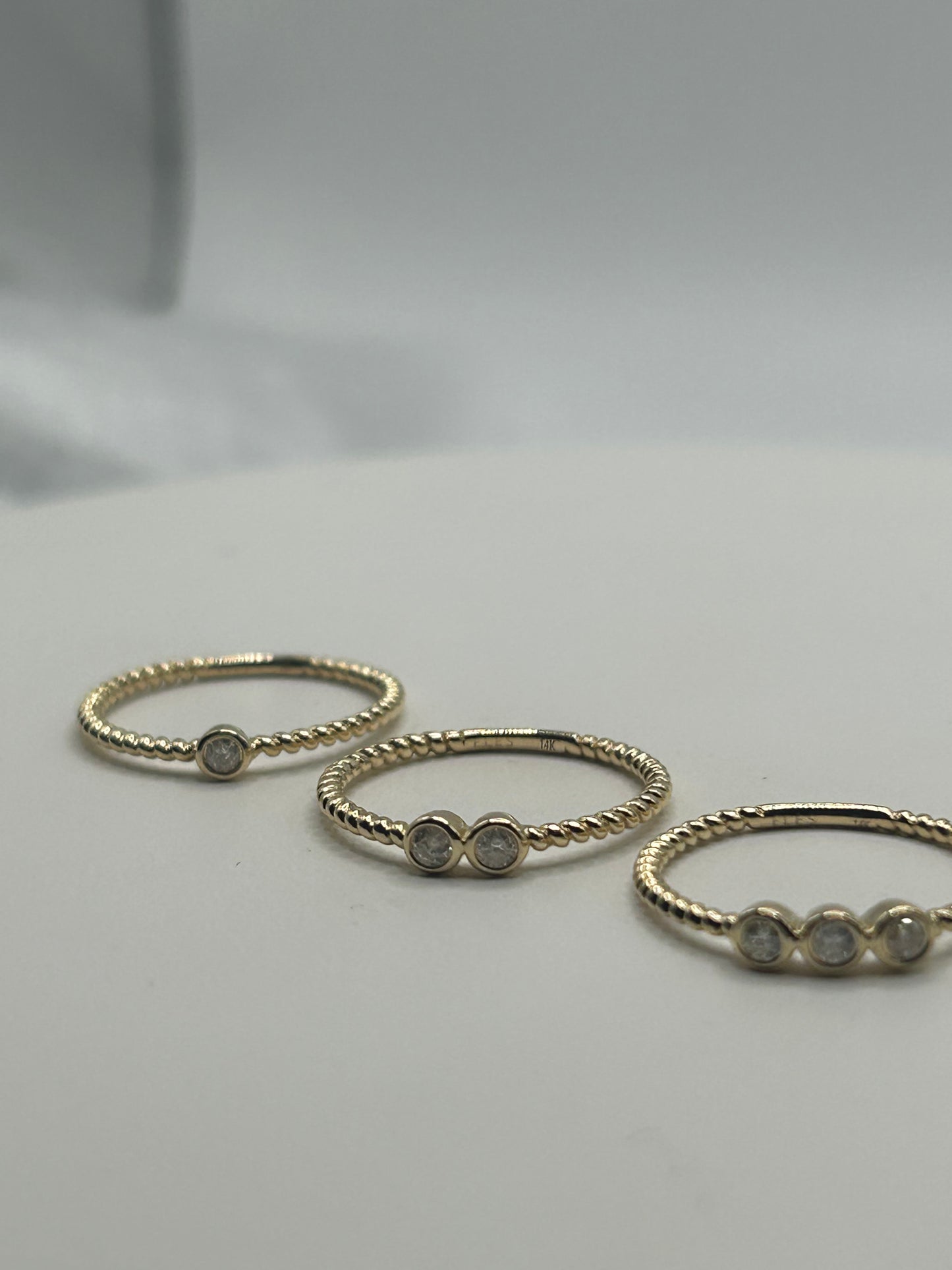 Milgrain Stackables - 3 ring set