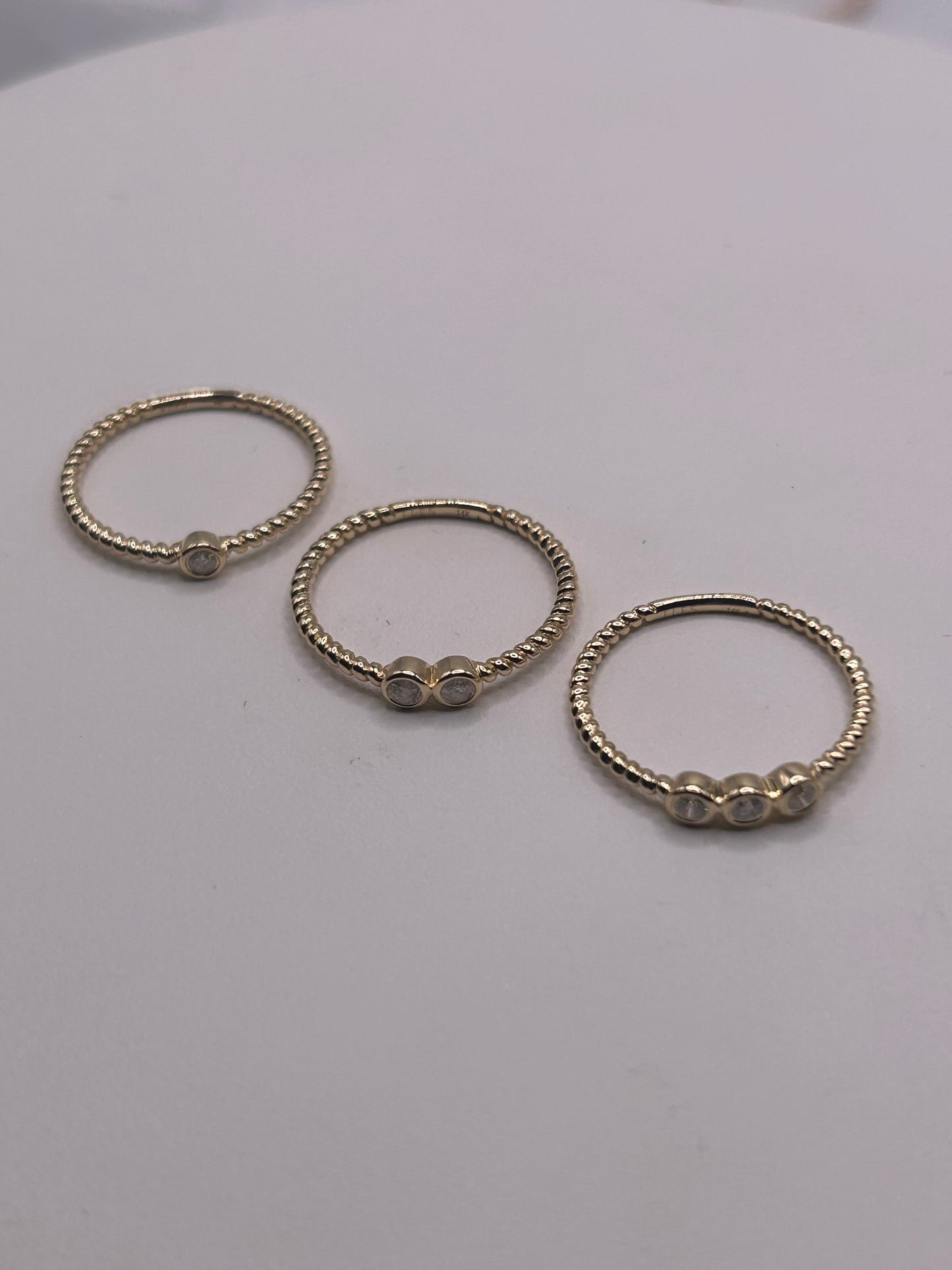 Milgrain Stackables - 3 ring set