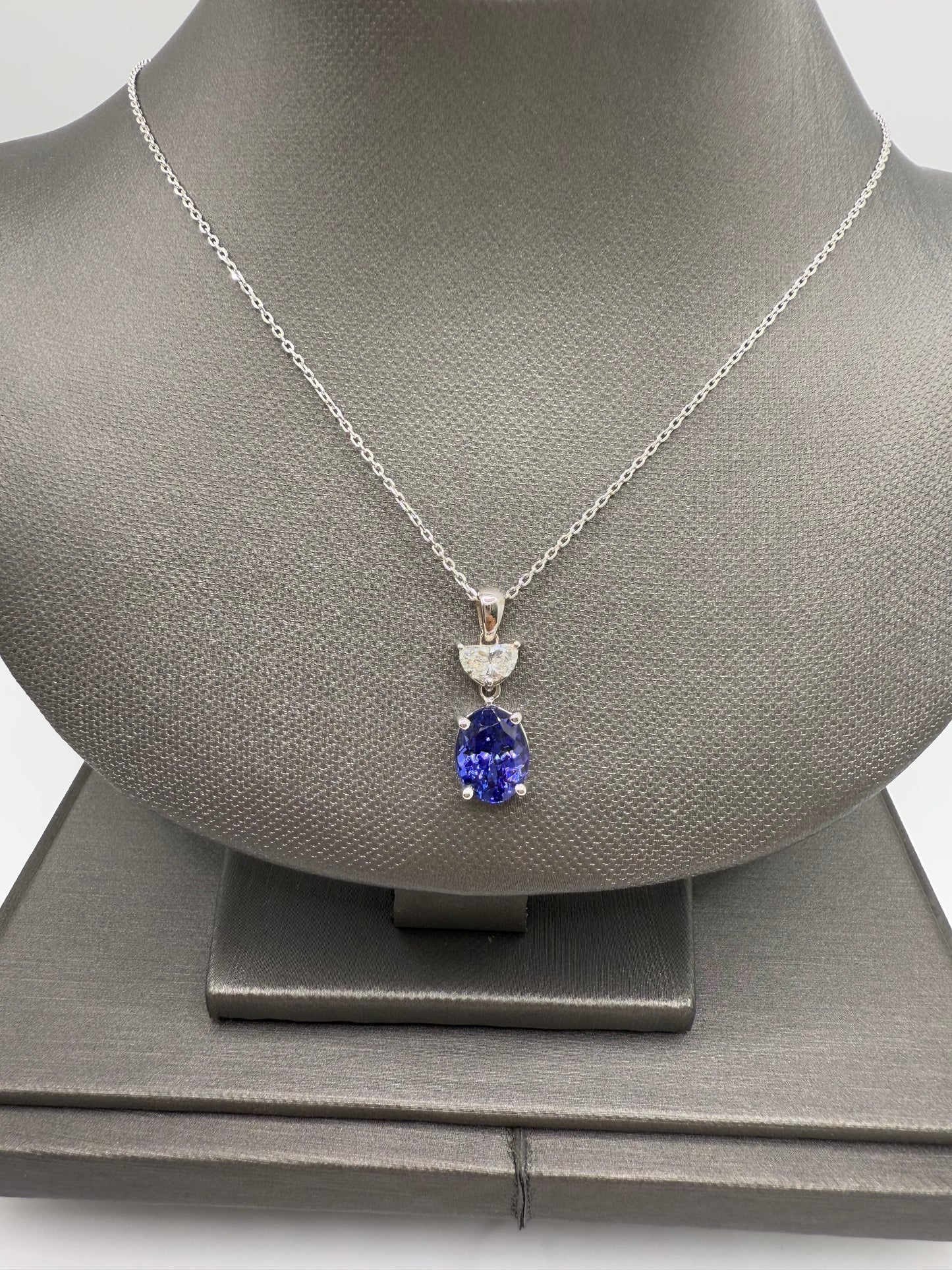 Diamond And Tanzanite Pendant
