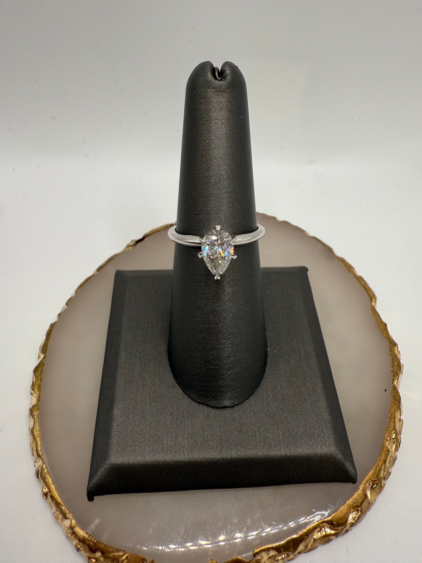 Pear Shape Solitaire Engagement Ring