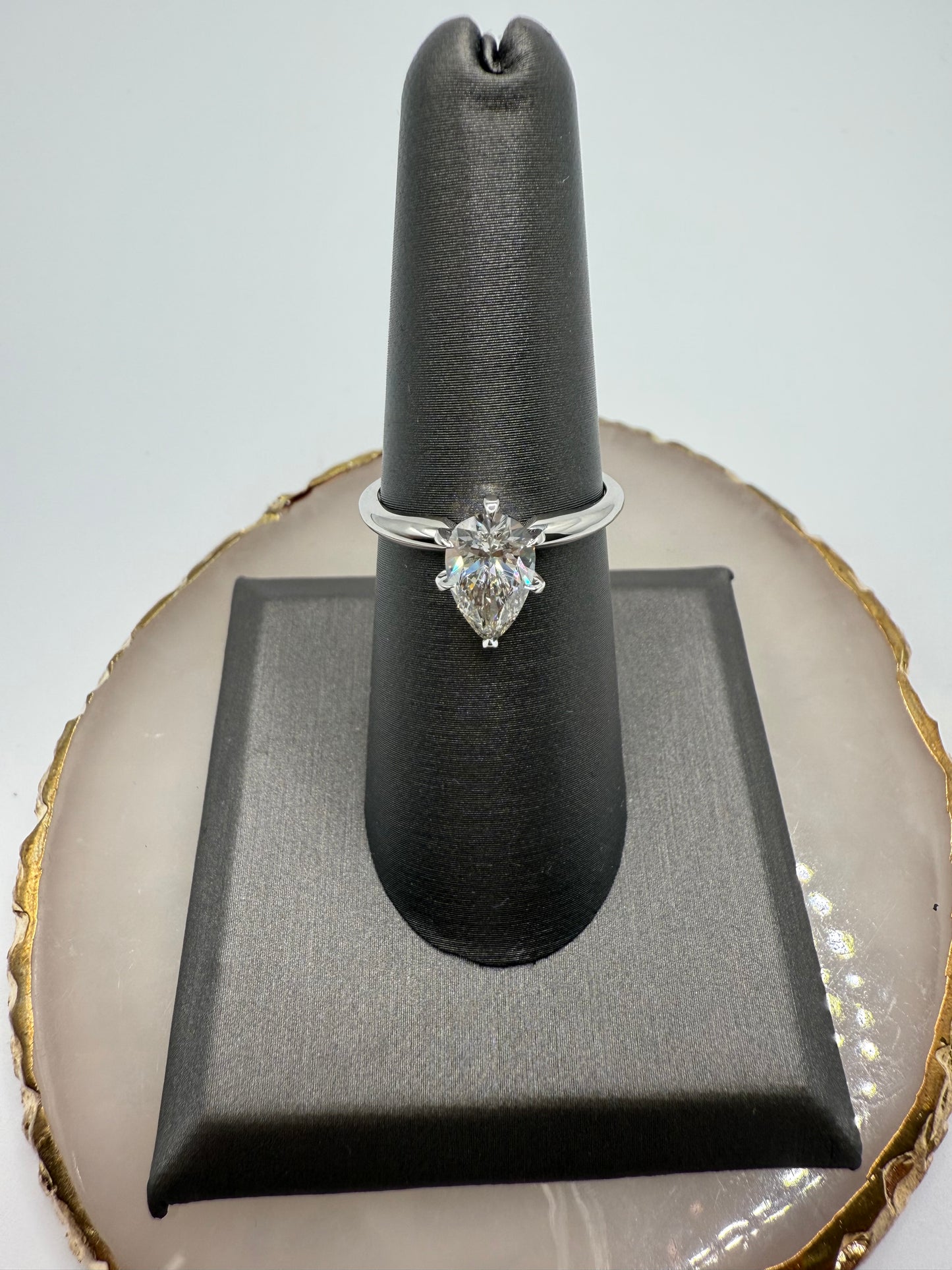 Pear Shape Solitaire Engagement Ring