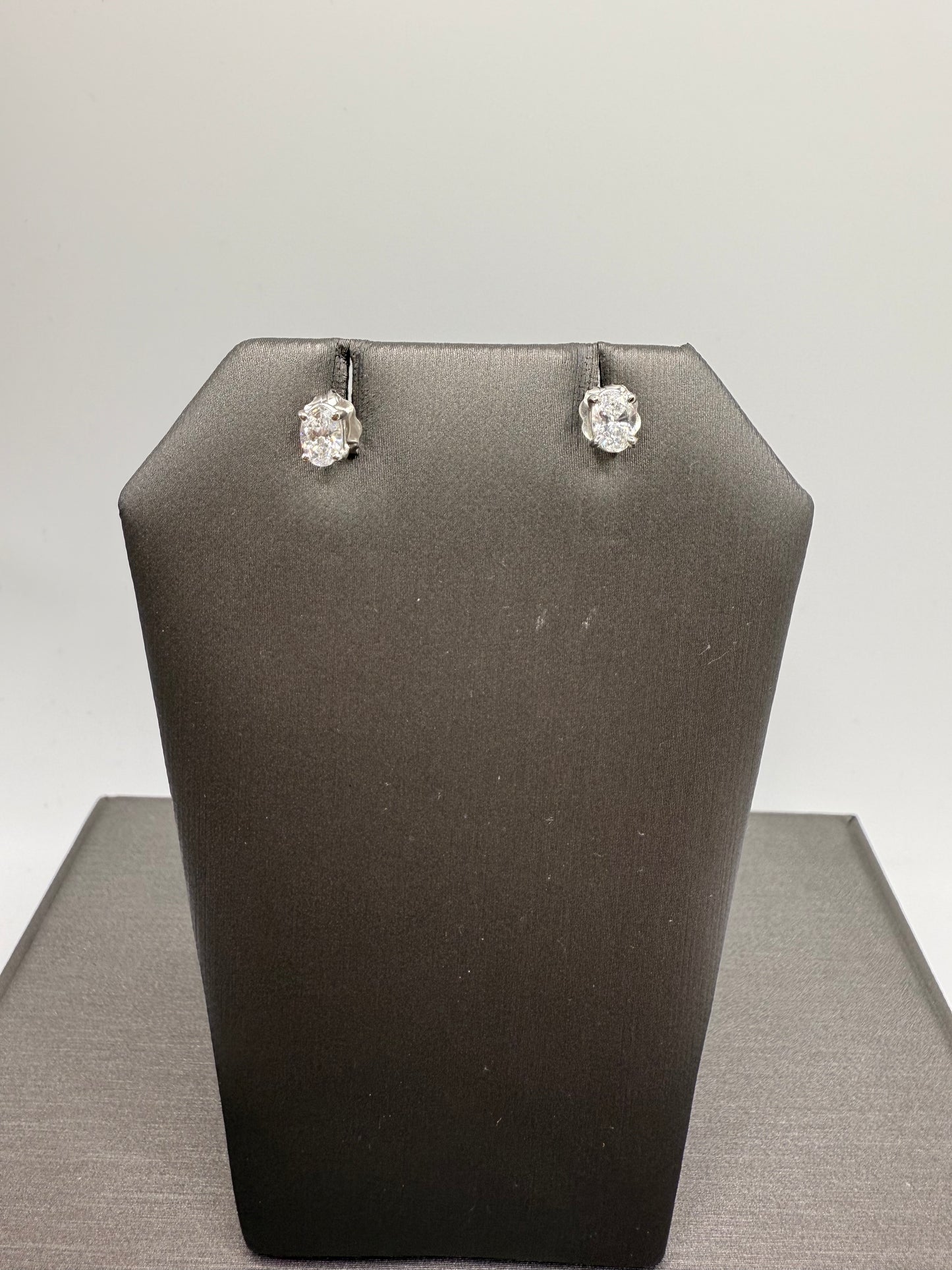 Lab Grown Oval Studs