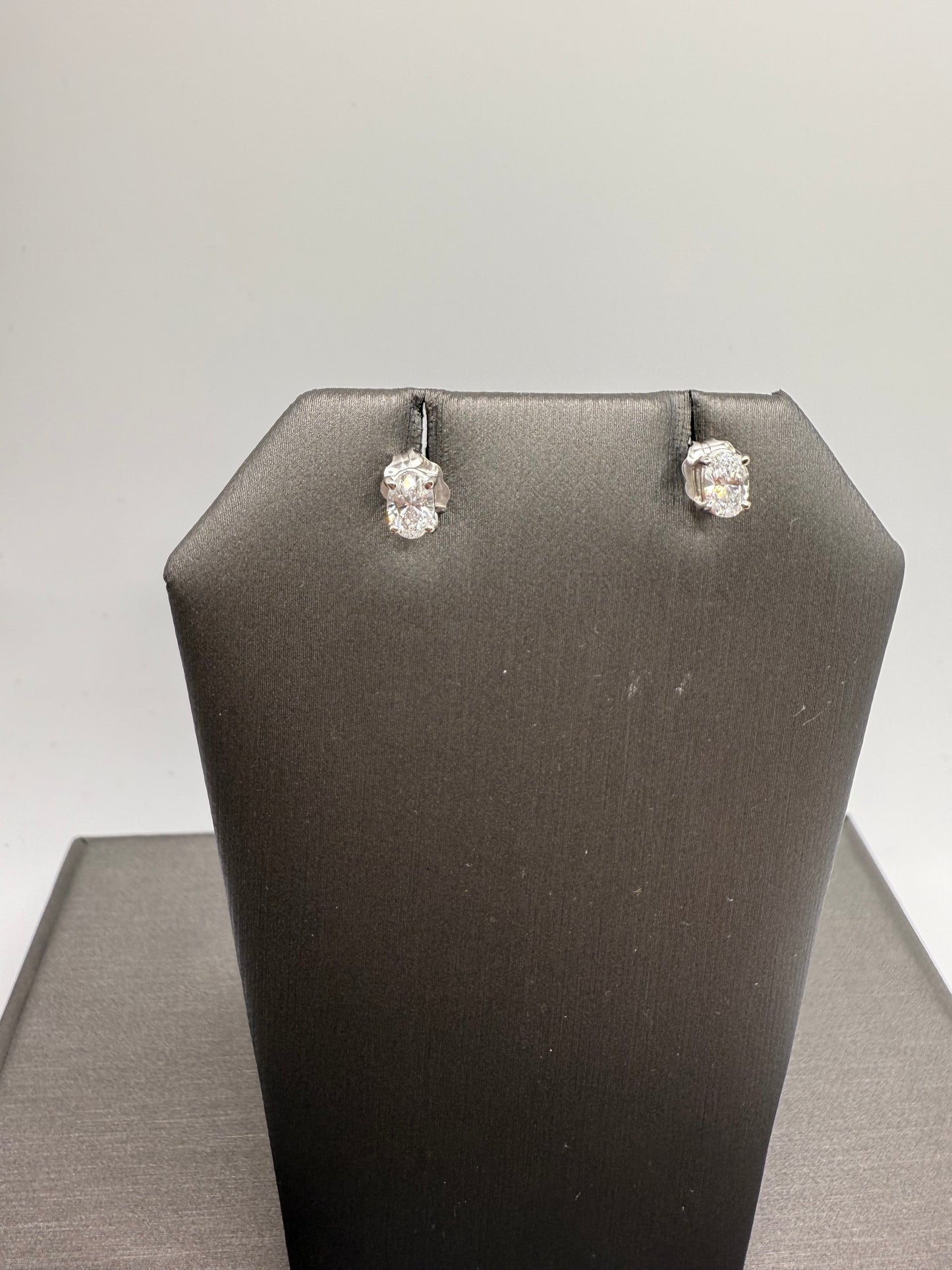 Lab Grown Oval Studs