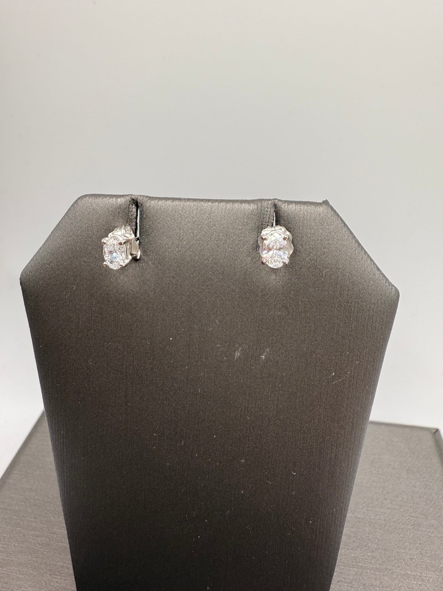 Lab Grown Oval Studs