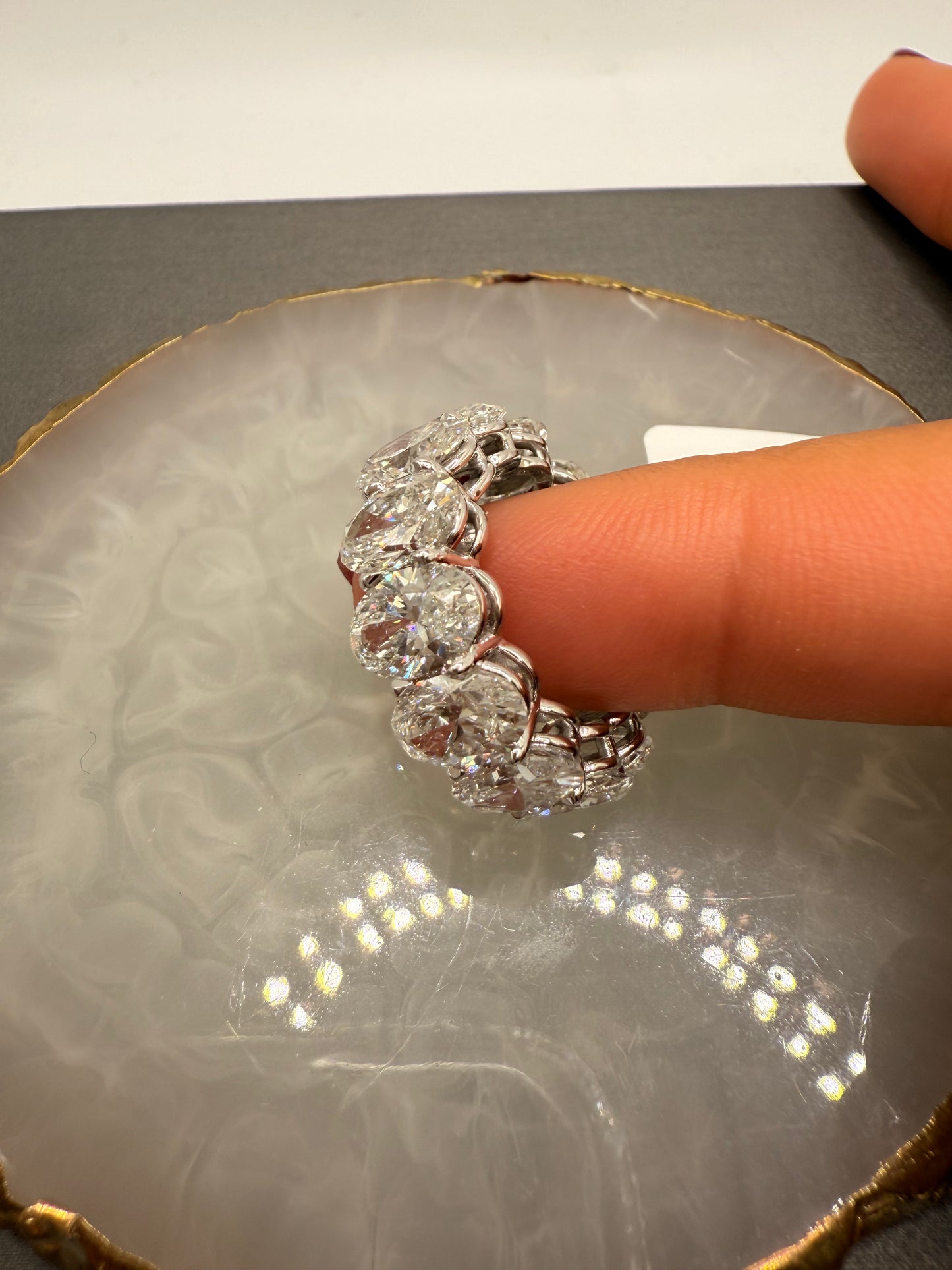 Oval eternity band