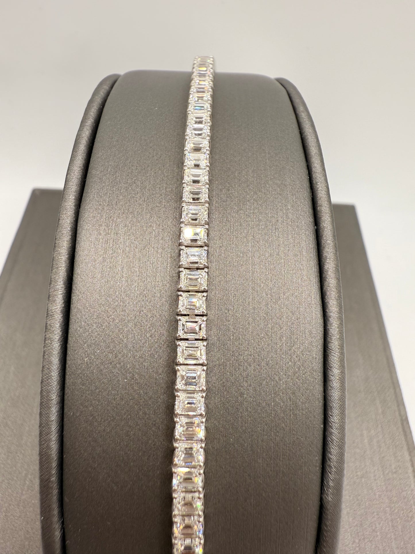 Emerald cut tennis bracelet