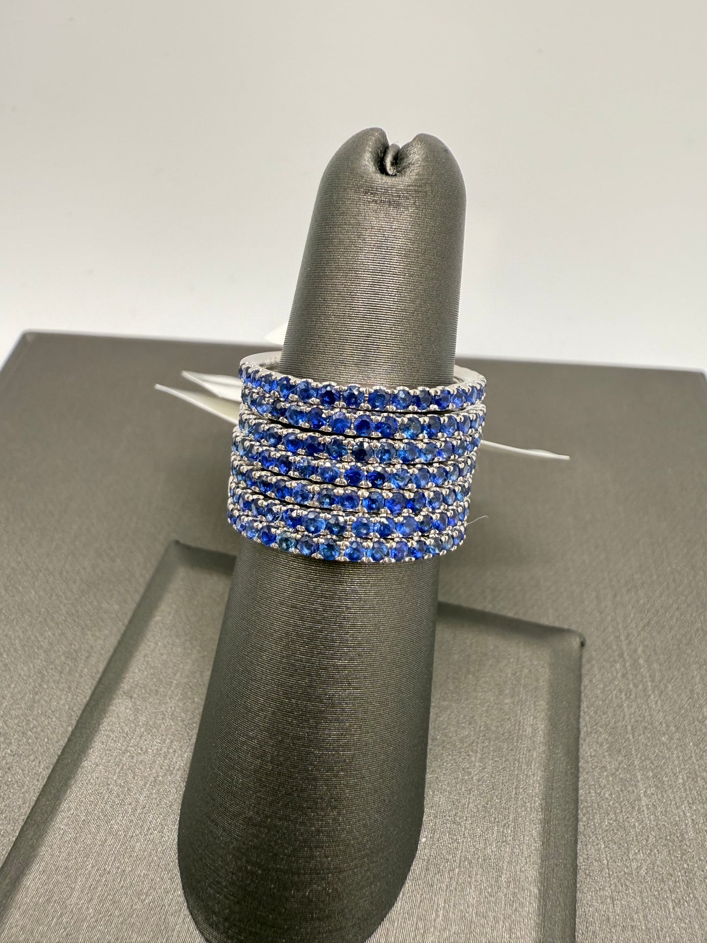 Blue Emerald Stacking Band