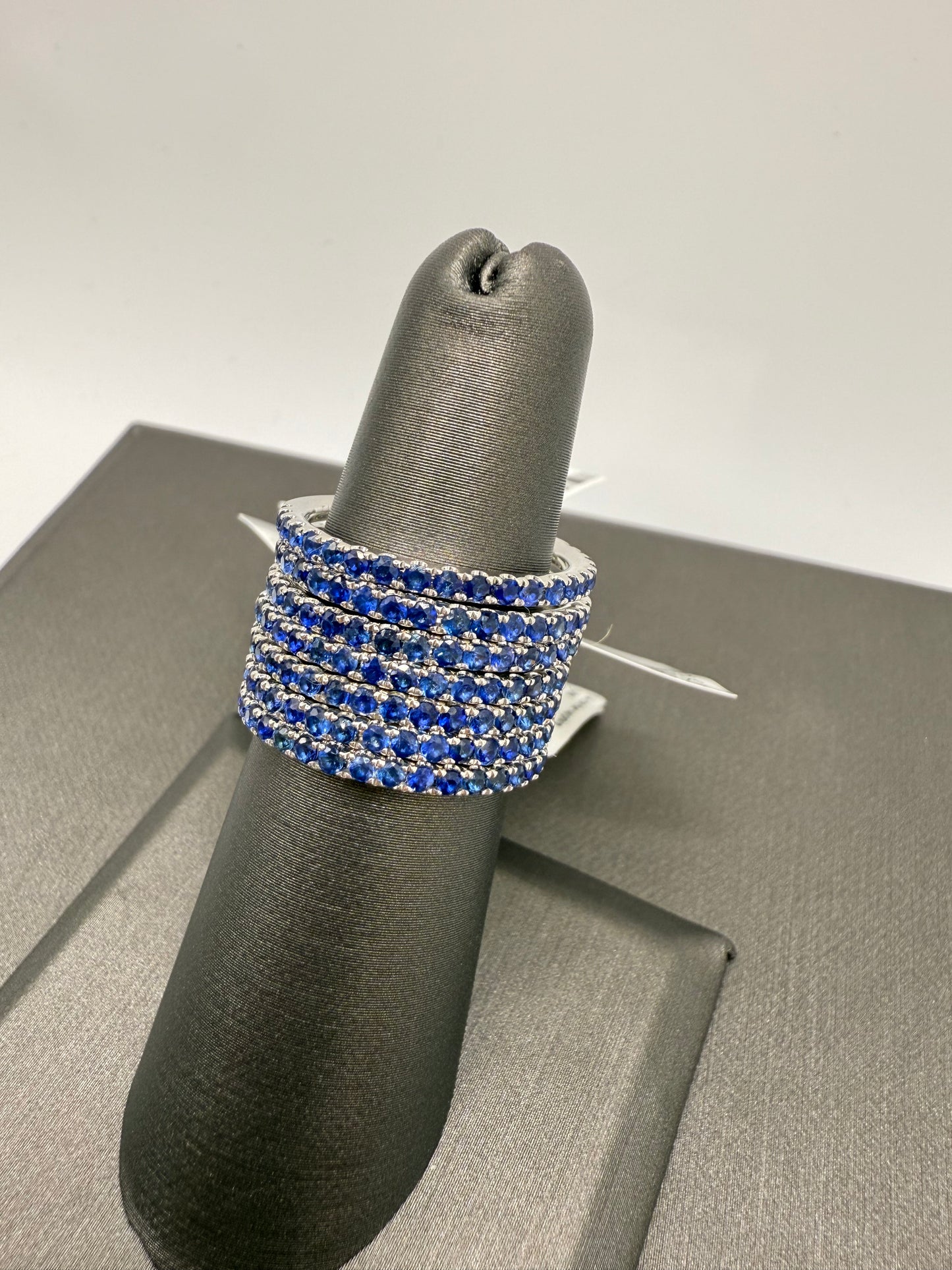 Blue Emerald Stacking Band