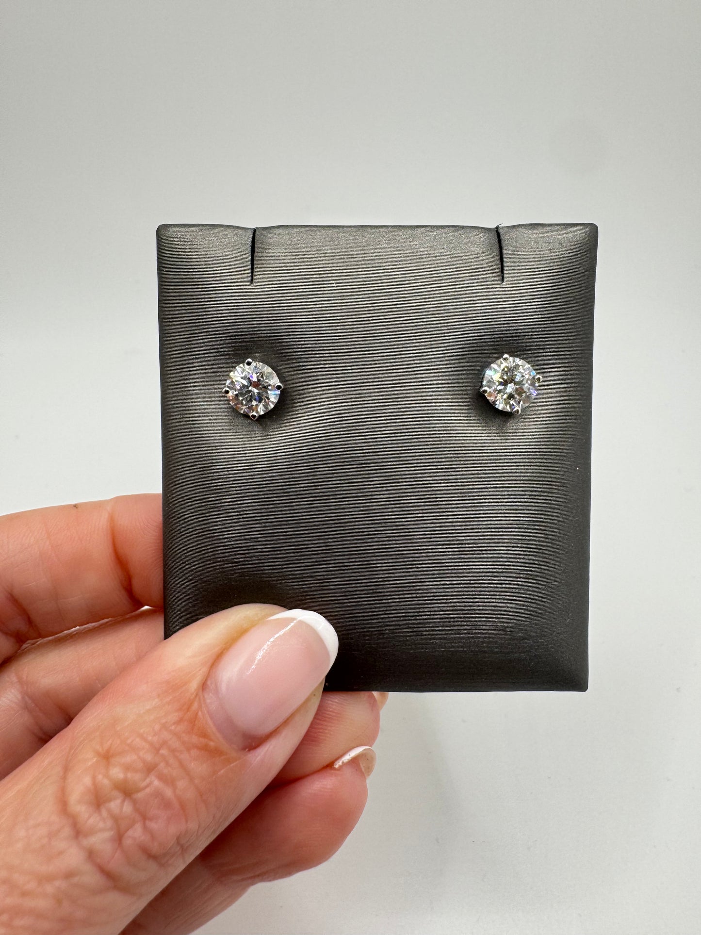 2 ctw Lab Grown Round Studs