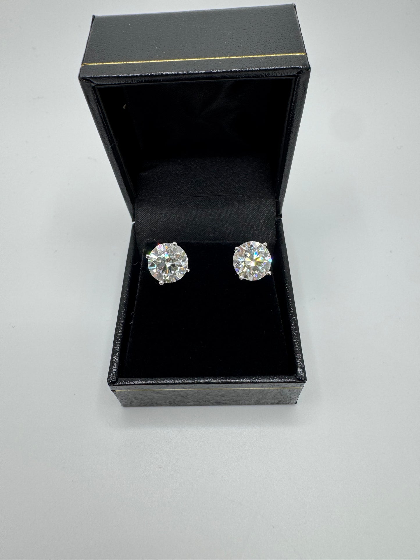 6 ctw Round Cut Lab Ground Studs