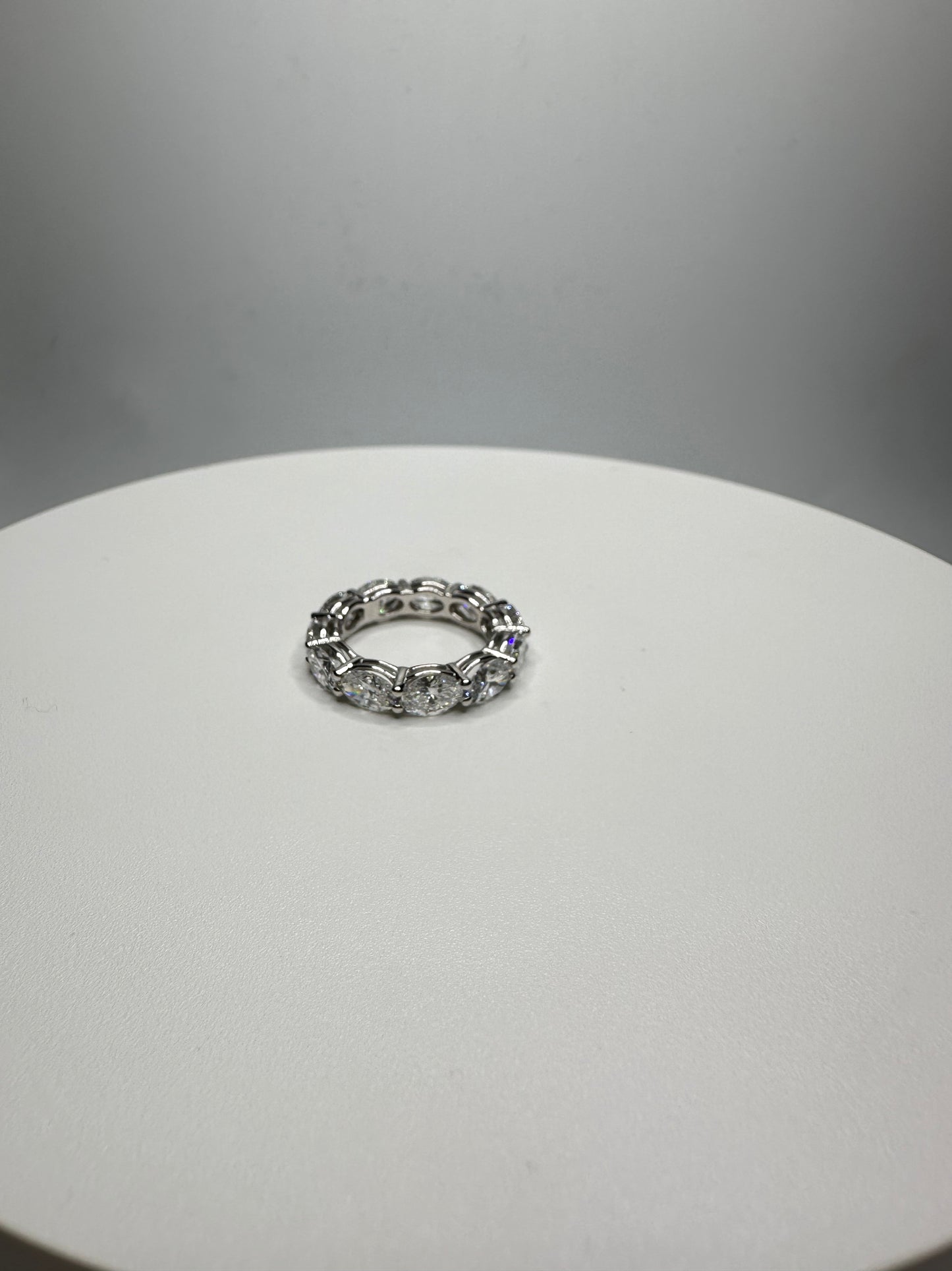 East/West Oval Cut Eternity Band