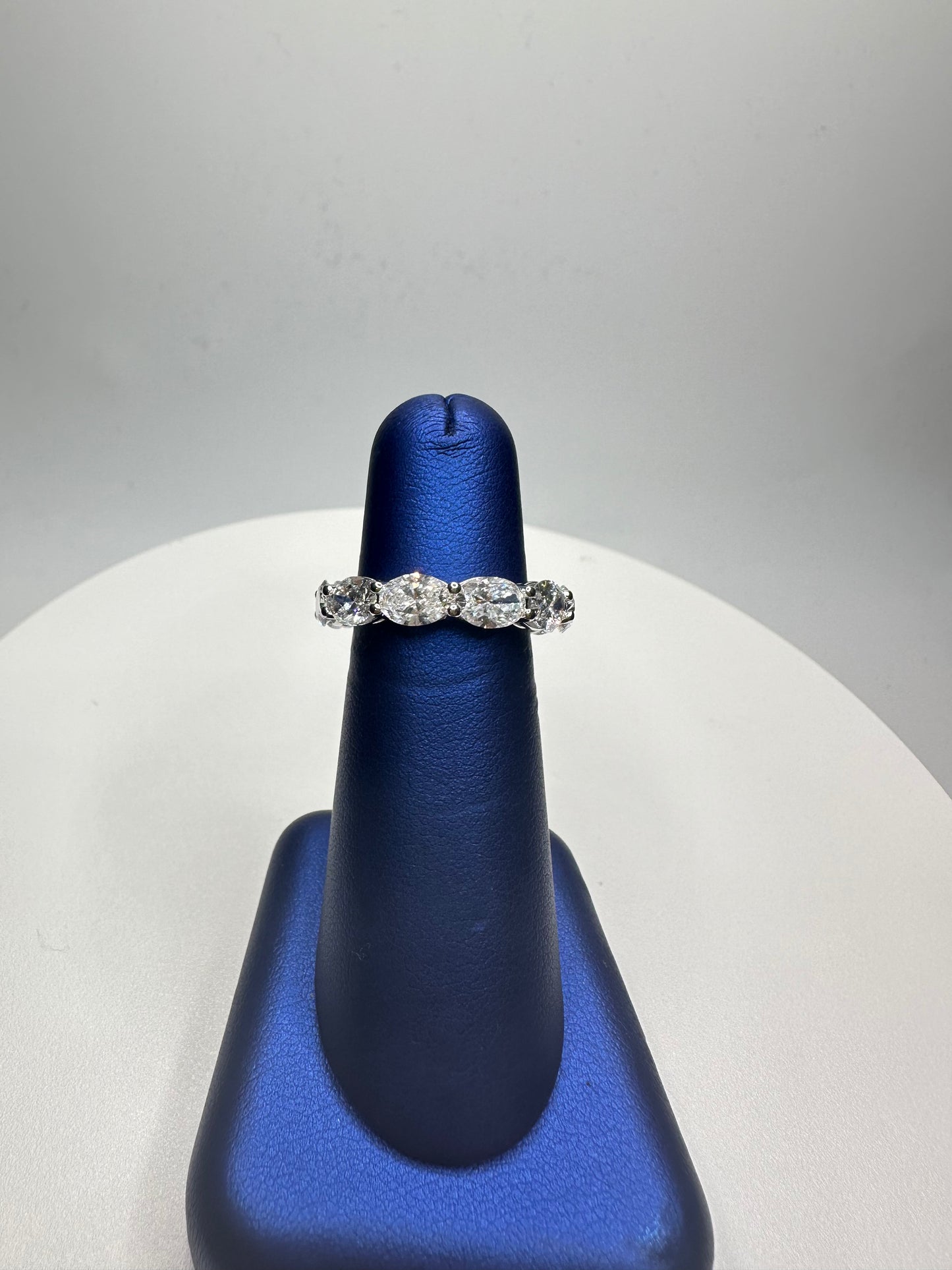 East/West Oval Cut Eternity Band