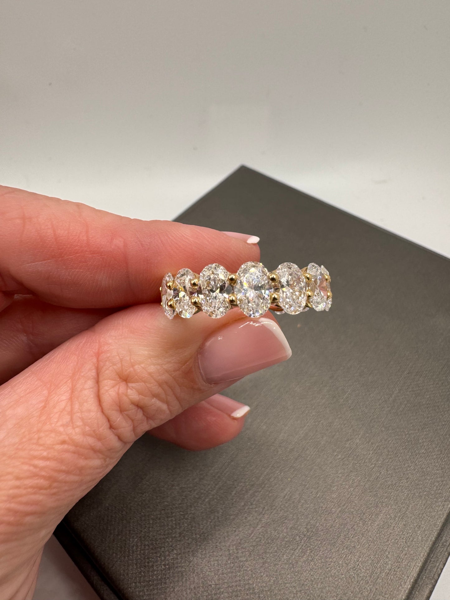 8.96 ctw Oval Lab Grown Eternity Band