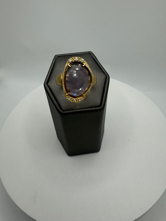 Amethyst Art Deco ring