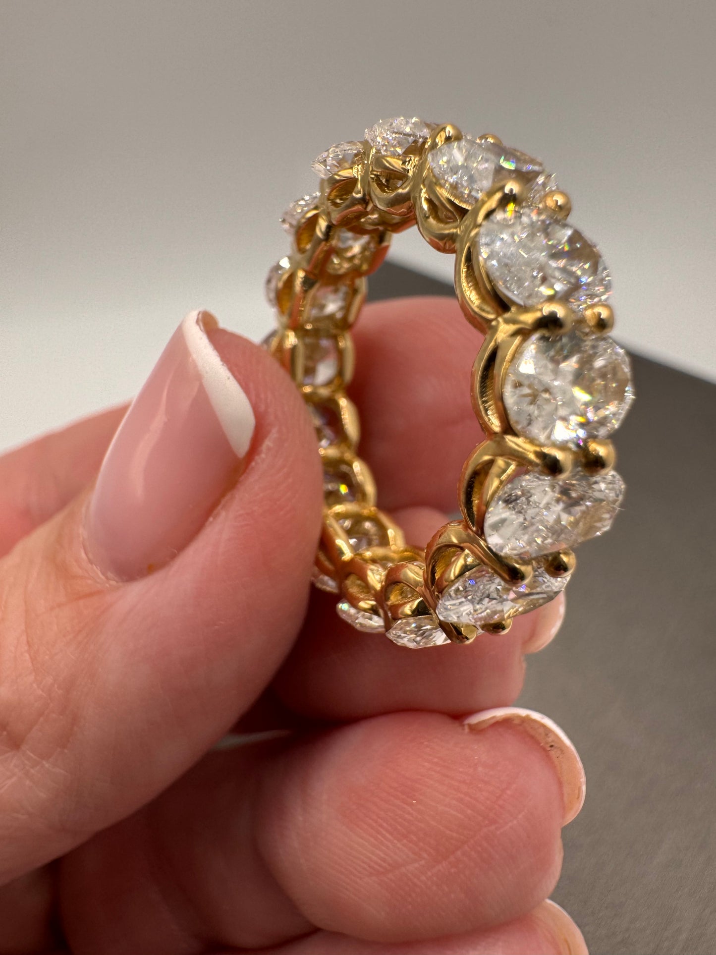 8.96 ctw Oval Lab Grown Eternity Band