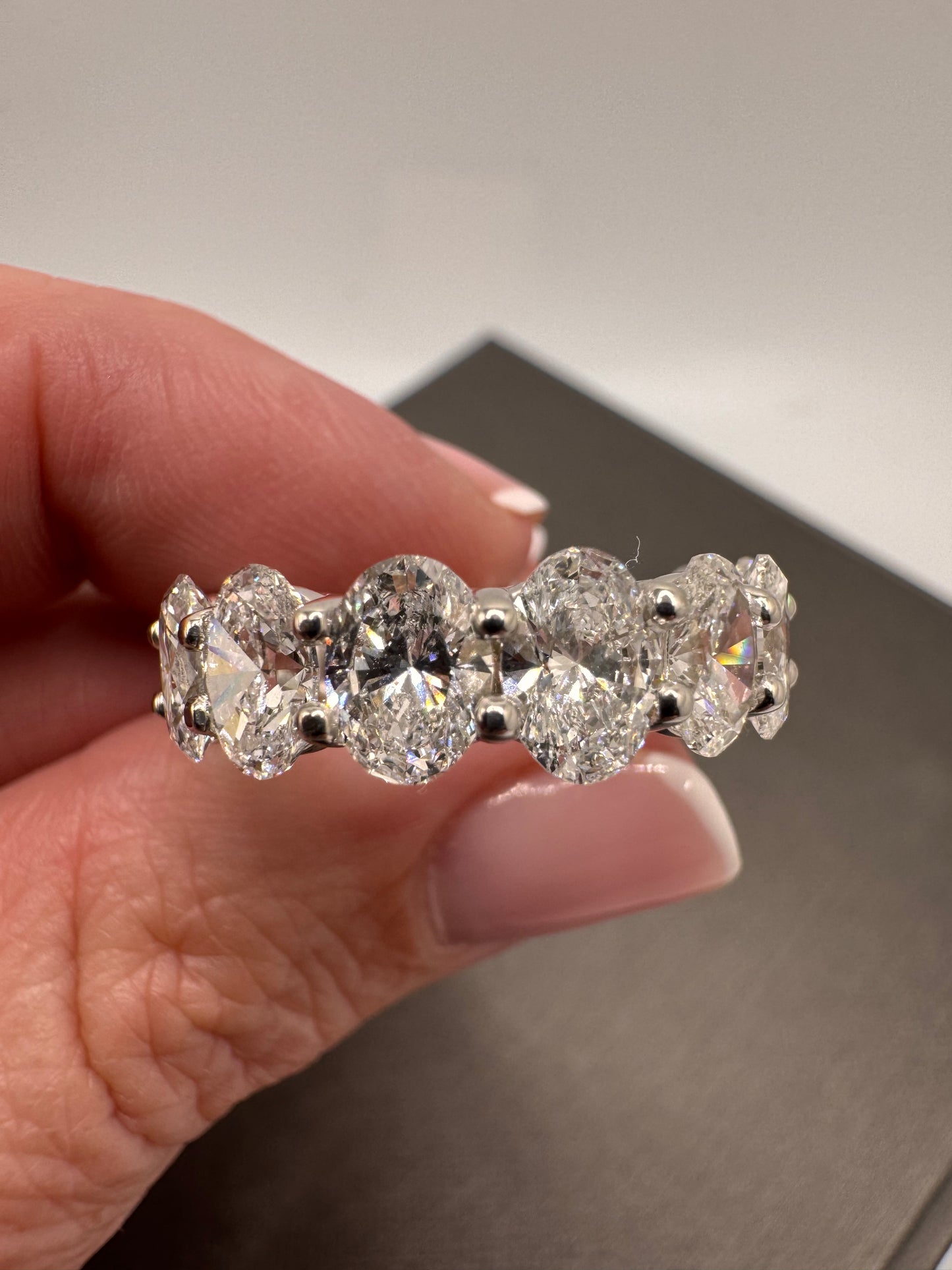 8.53 ctw Oval Lab Grown Eternity Band