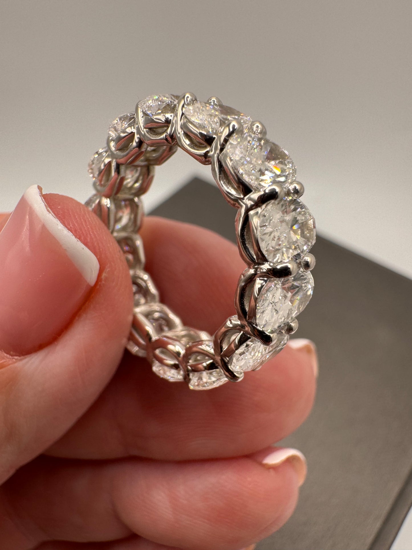 8.53 ctw Oval Lab Grown Eternity Band