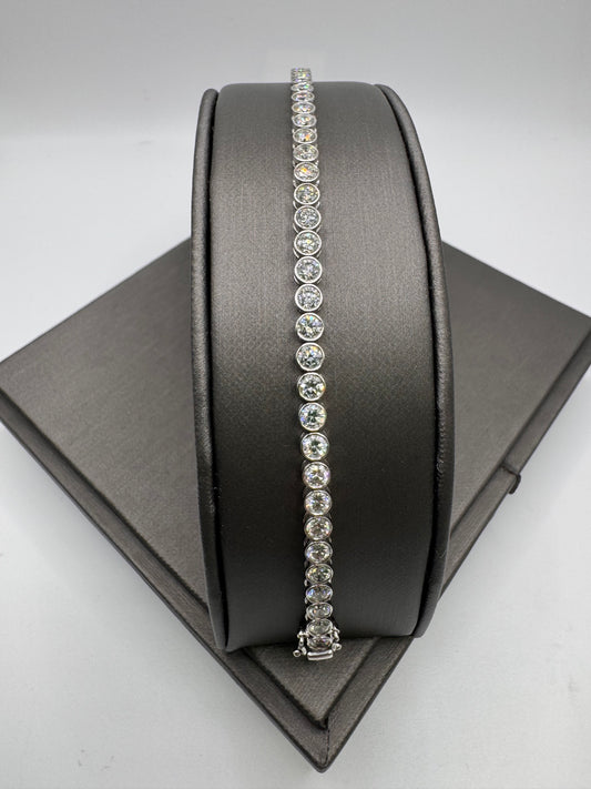 Three Prong Lab Grown Tennis Bracelet