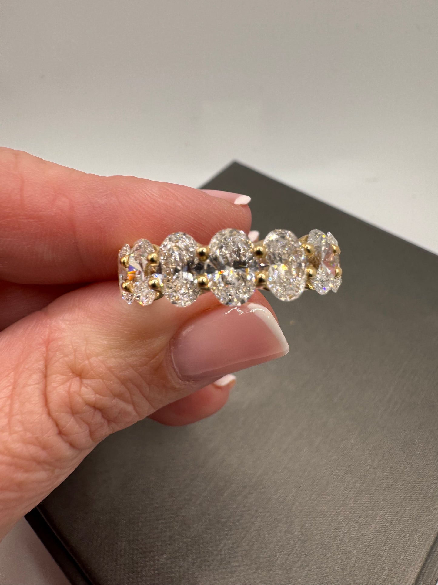 8.96 ctw Oval Lab Grown Eternity Band