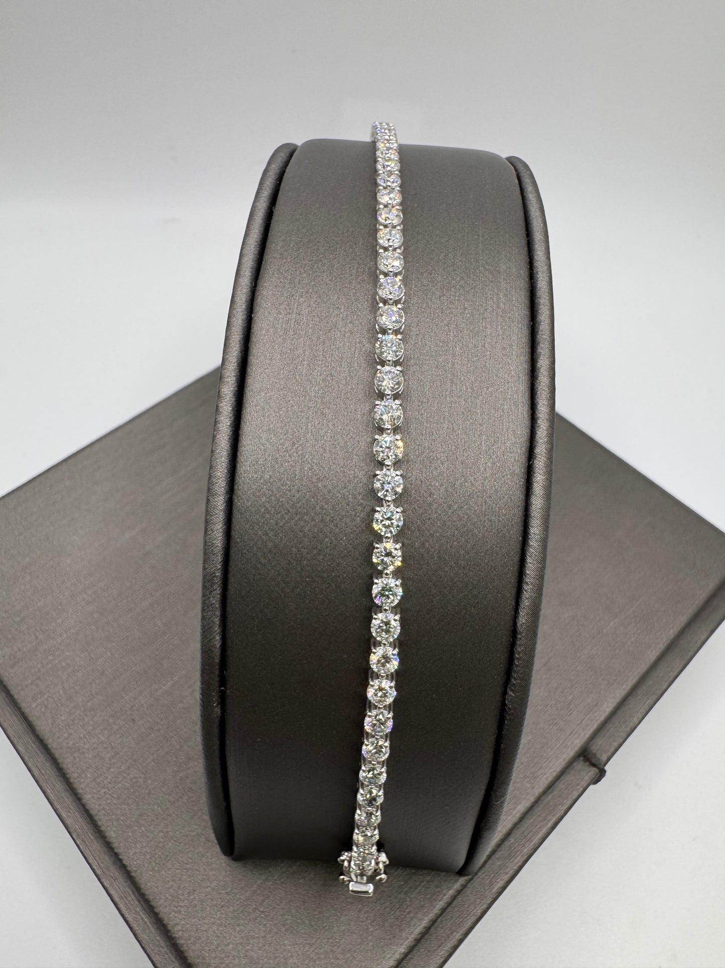 Three Prong Lab Grown Tennis Bracelet