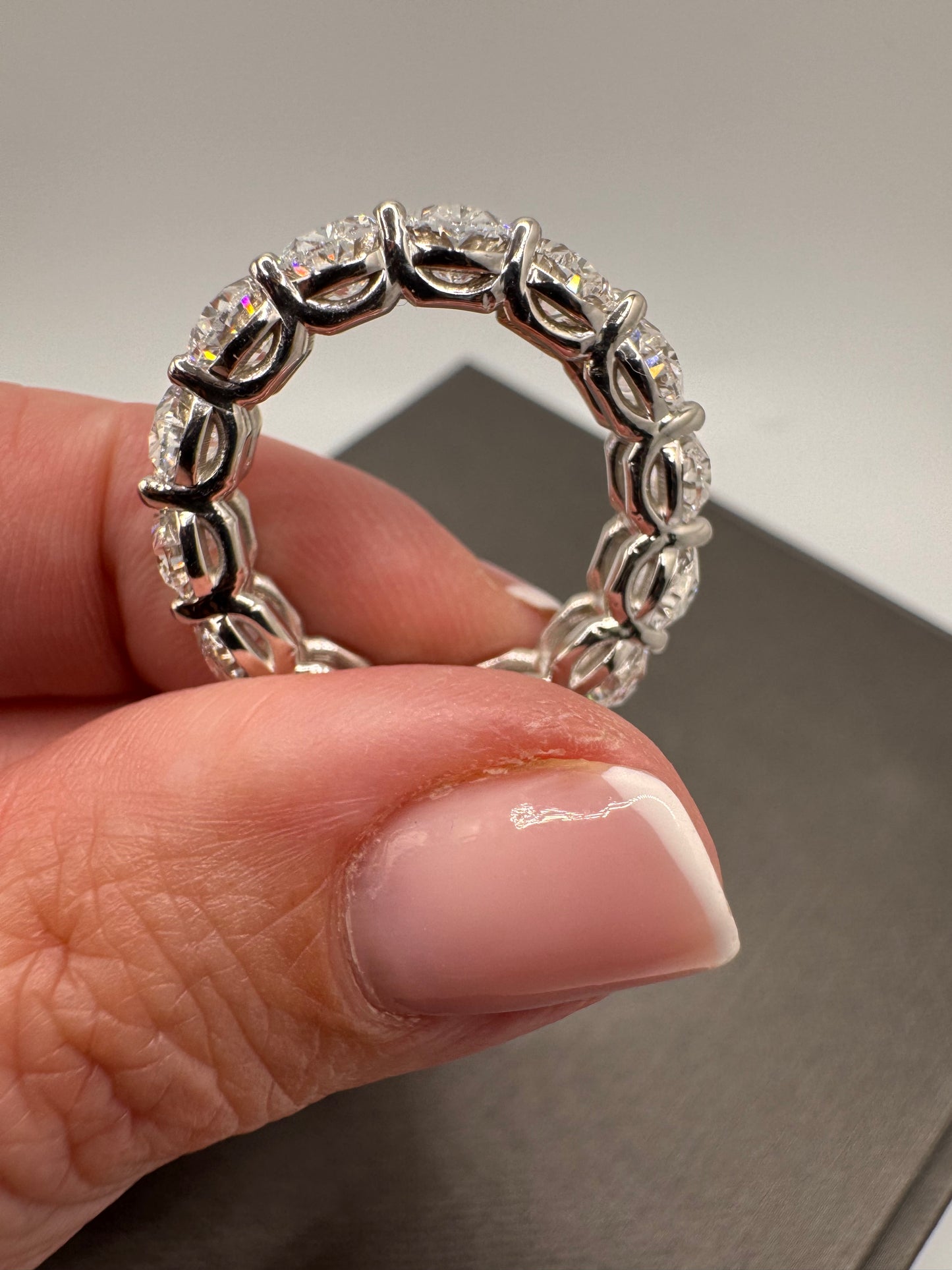 8.53 ctw Oval Lab Grown Eternity Band