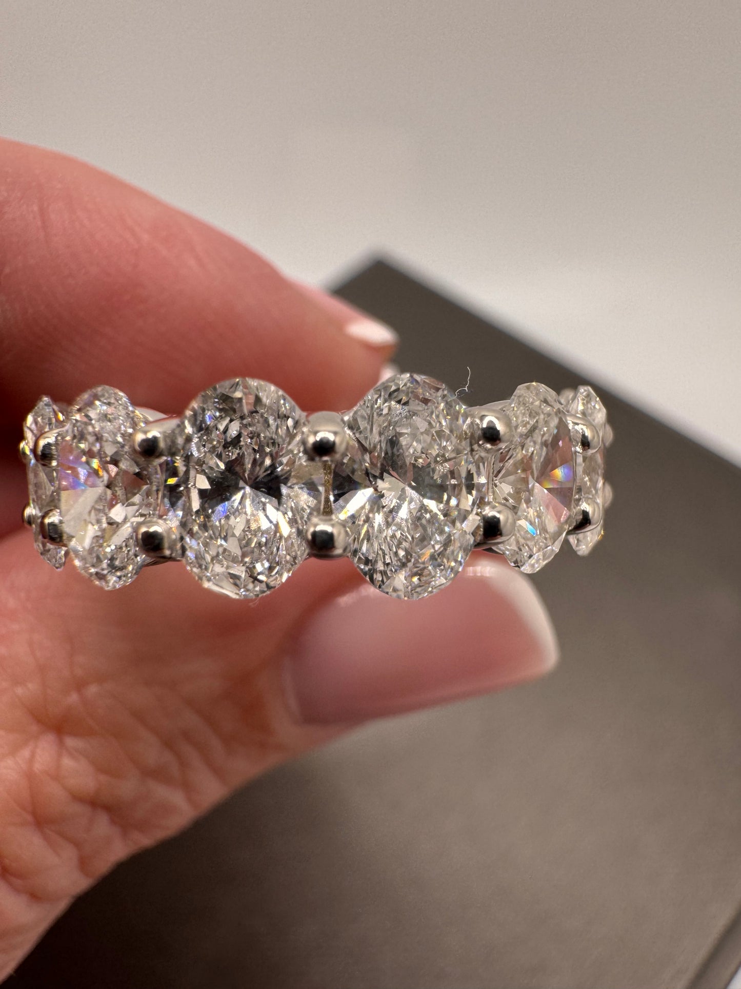 8.53 ctw Oval Lab Grown Eternity Band