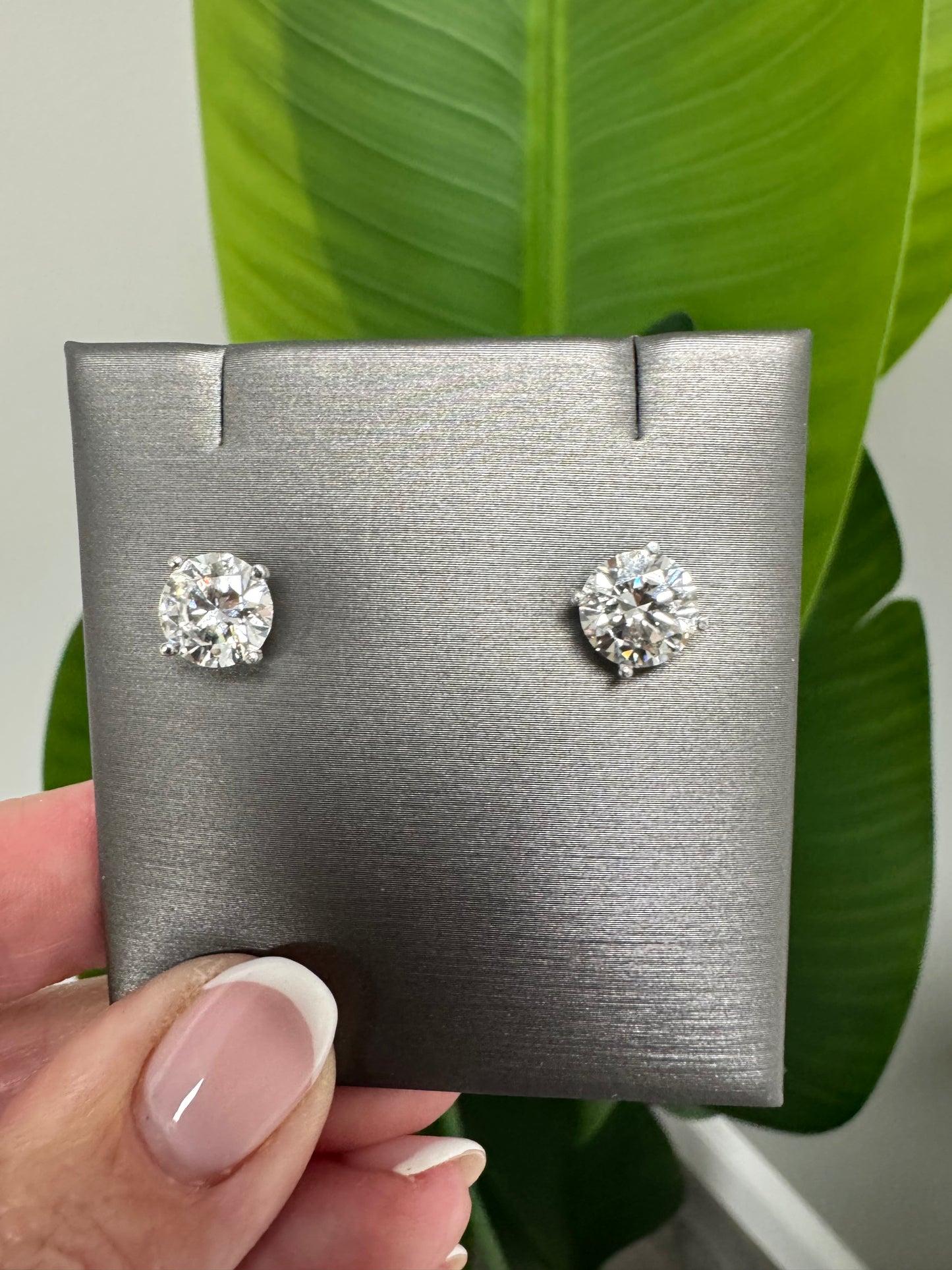 4 ctw Lab Grown IGI Certified studs