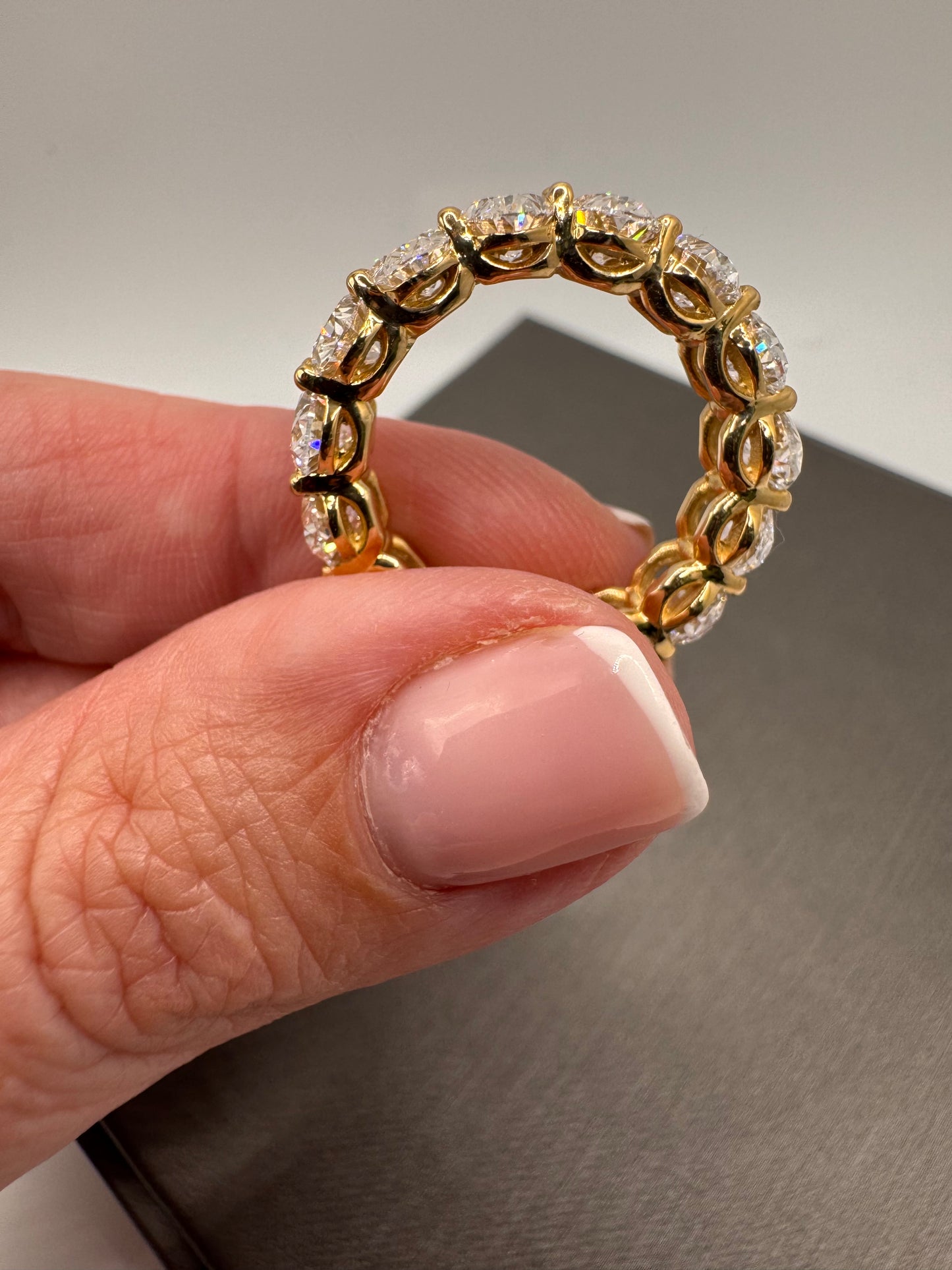 8.96 ctw Oval Lab Grown Eternity Band