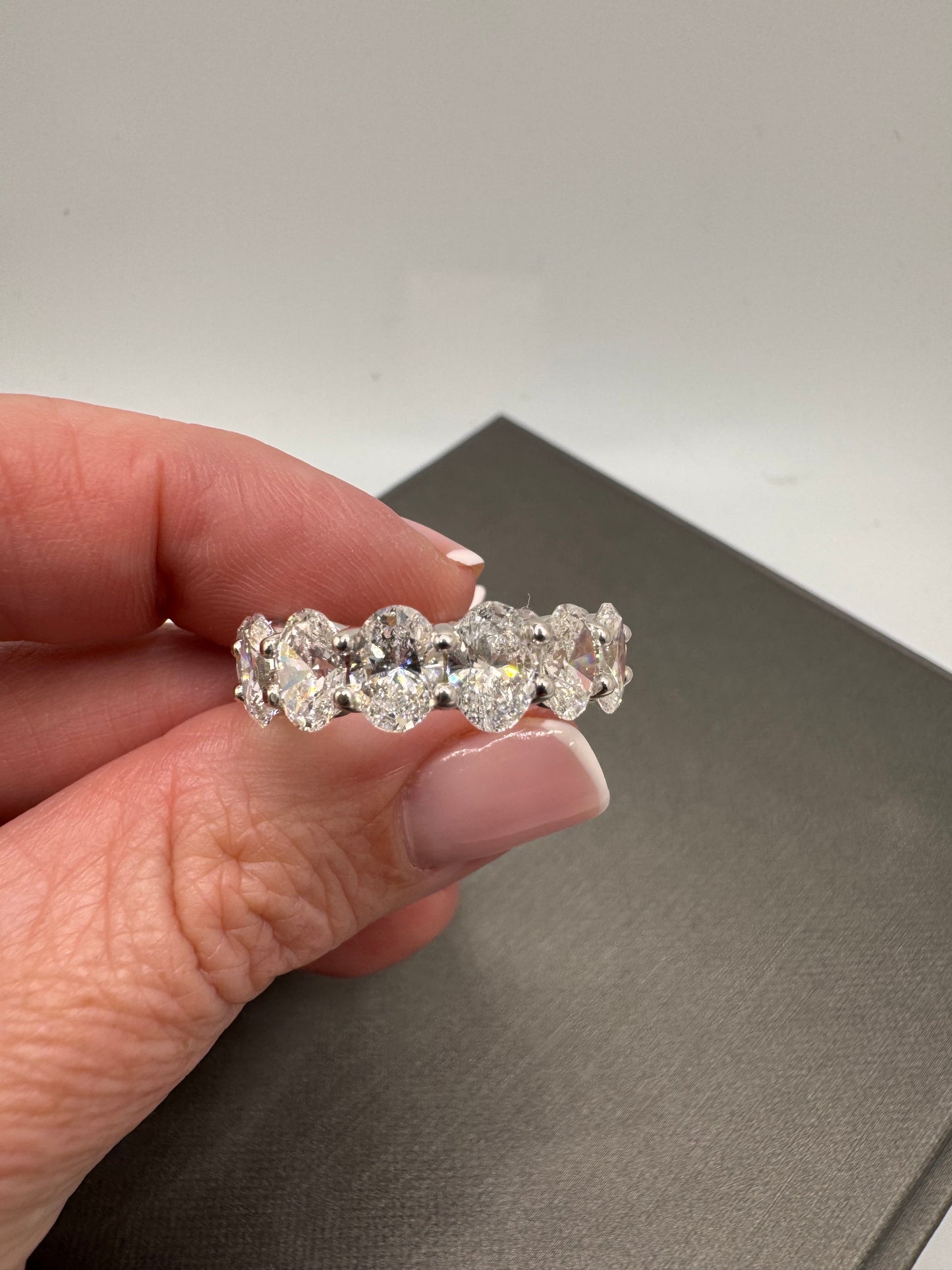 8.53 ctw Oval Lab Grown Eternity Band