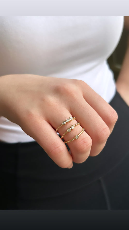 Milgrain Stackables - 3 ring set