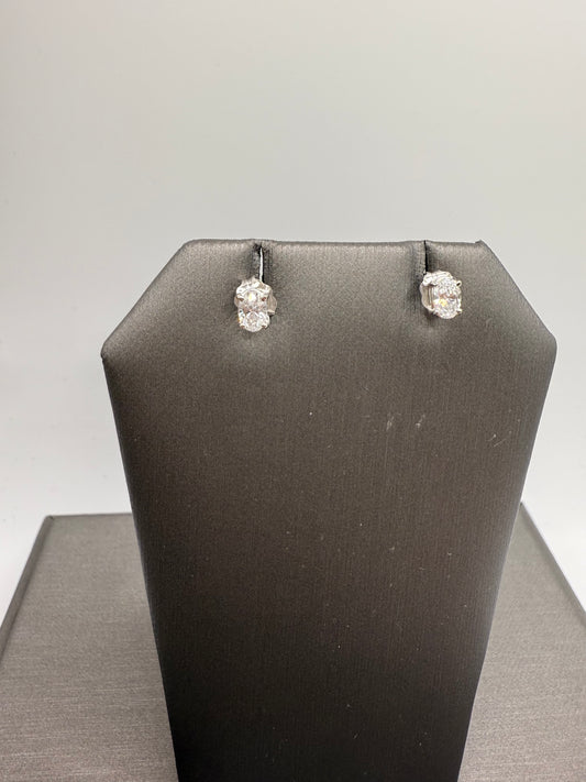 Lab Grown Oval Studs