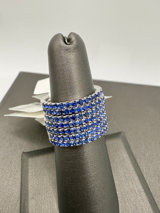 Blue Emerald Stacking Band