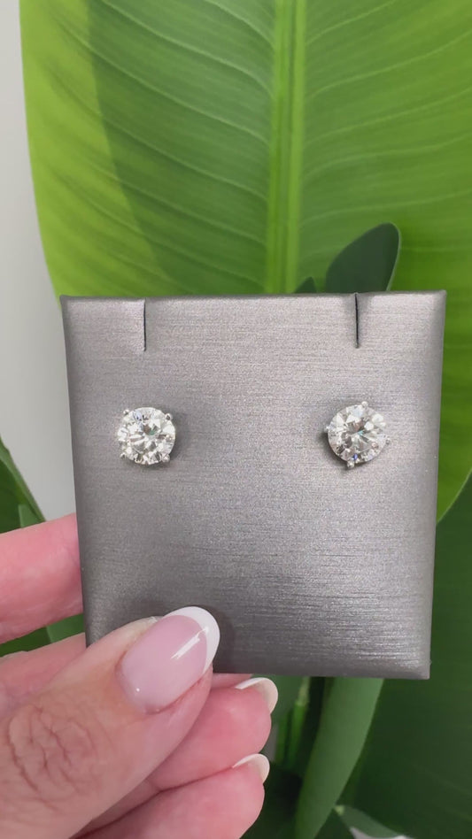4 ctw Lab Grown IGI Certified studs